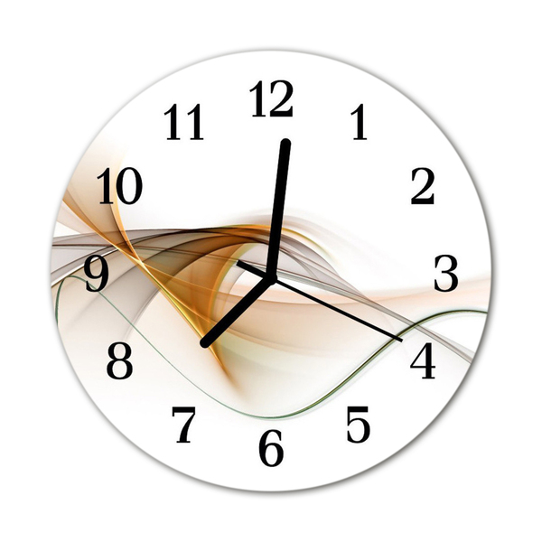 Glass Kitchen Clock Abstract art multi-coloured