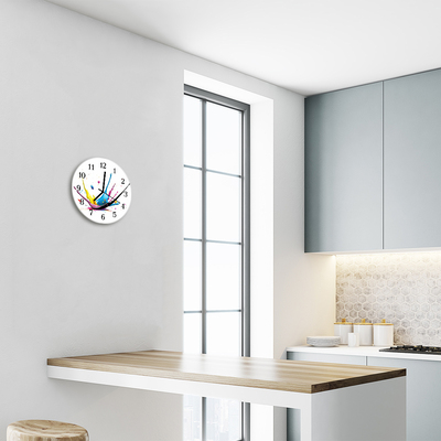 Glass Kitchen Clock Colour colour multi-coloured