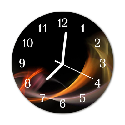 Glass Kitchen Clock Abstract abstract art multi-coloured