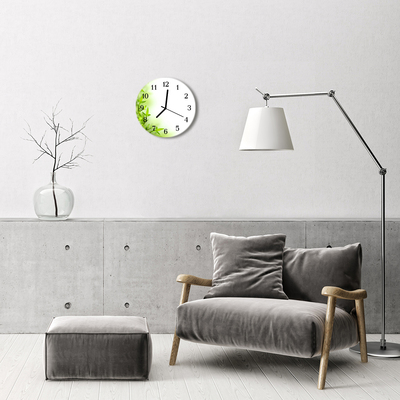 Glass Kitchen Clock Nature nature green