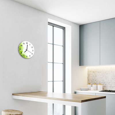 Glass Kitchen Clock Nature nature green