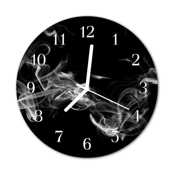 Glass Kitchen Clock Smoke smoke black