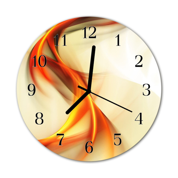 Glass Kitchen Clock Abstract abstract art multi-coloured