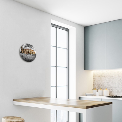 Glass Kitchen Clock Colosseum colosseum grey