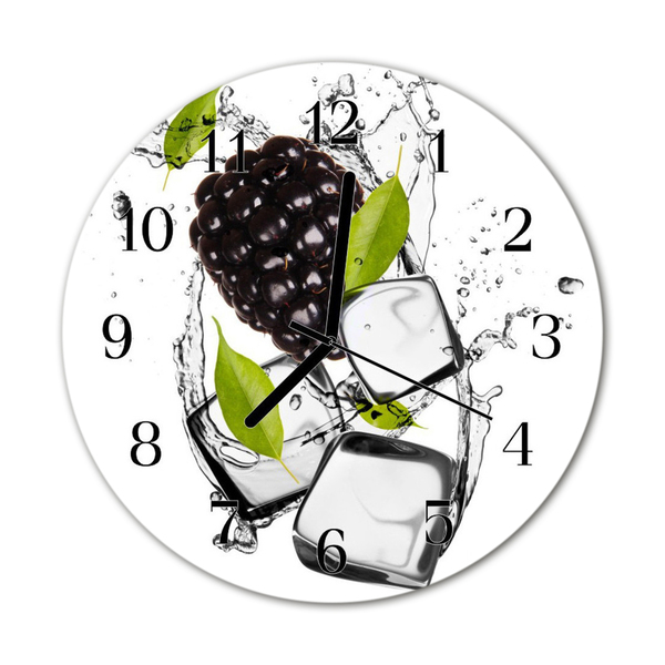 Glass Kitchen Clock Blackberry blackberry multi-coloured