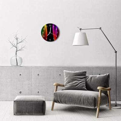 Glass Wall Clock Abstract abstract art multi-coloured