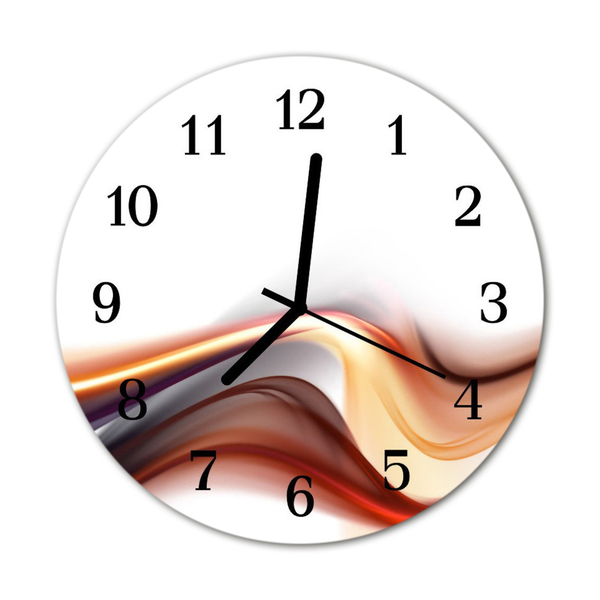 Glass Wall Clock Abstract abstract art multi-coloured