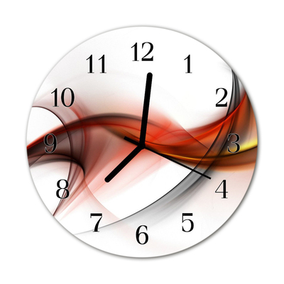 Glass Wall Clock Abstract abstract art multi-coloured