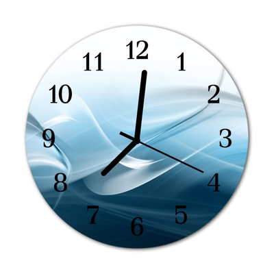 Glass Wall Clock Abstract abstract art blue