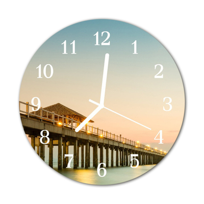 Glass Wall Clock Boardwalk boardwalk multi-coloured