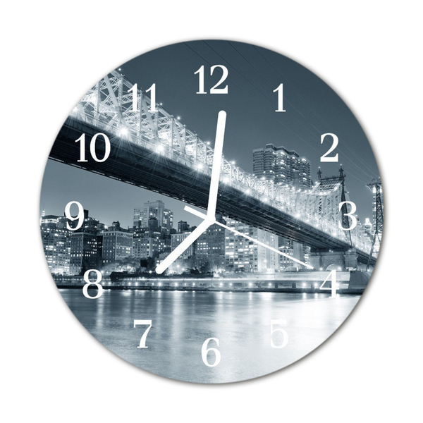 Glass Wall Clock Bridge architecture grey