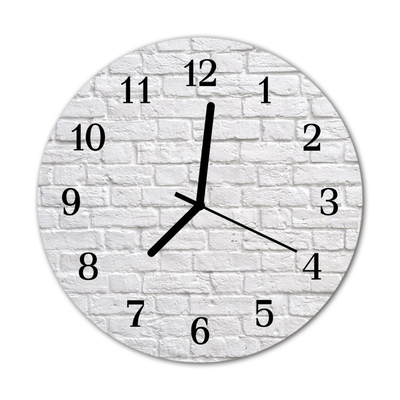 Glass Wall Clock Brick architecture white