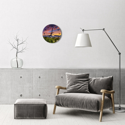 Glass Wall Clock Landscape landscape multi-coloured