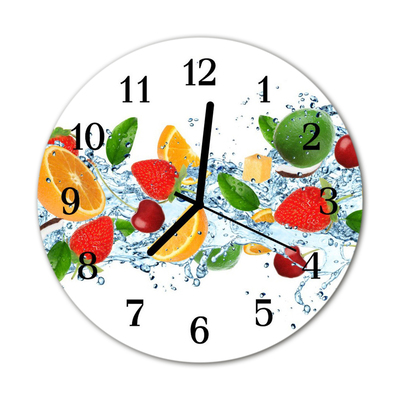 Glass Wall Clock Fruit fruit multi-coloured