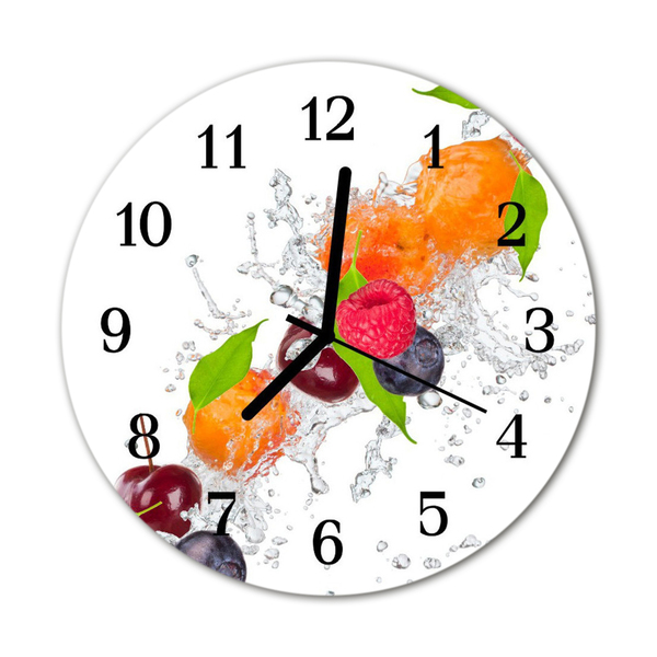 Glass Wall Clock Fruit fruit multi-coloured