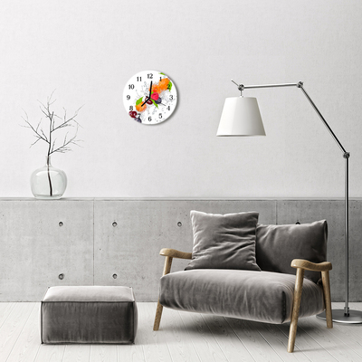 Glass Wall Clock Fruit fruit multi-coloured