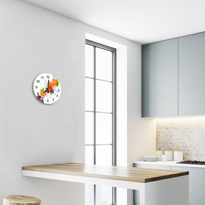 Glass Wall Clock Fruit fruit multi-coloured