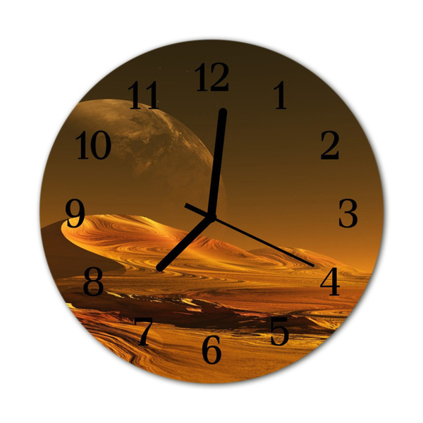 Glass Wall Clock Wilderness wilderness orange