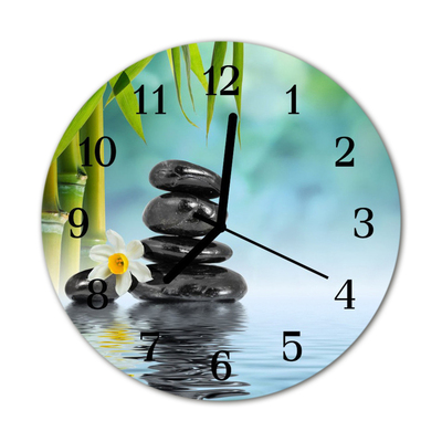 Glass Wall Clock Stones stones multi-coloured