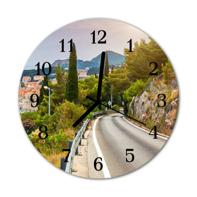 Glass Wall Clock Way nature way nature multi-coloured