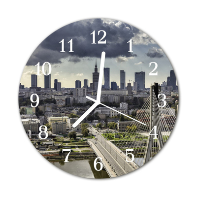 Glass Wall Clock Warsaw warsaw grey