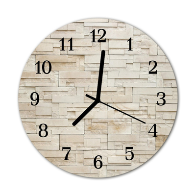 Glass Wall Clock Stone wall stone wall brown