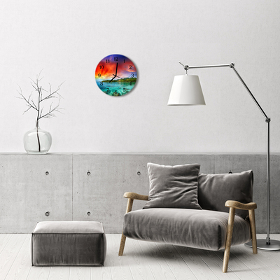 Glass Wall Clock Landscape landscape multi-coloured