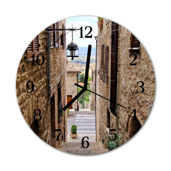 Glass Wall Clock Alley architecture brown