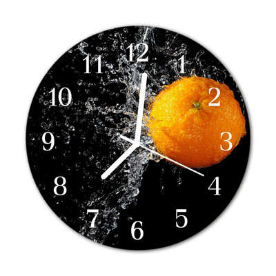 Glass Wall Clock Orange orange orange