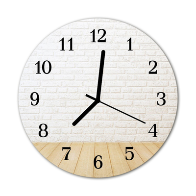 Glass Wall Clock Brick architecture white