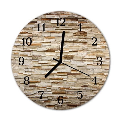 Glass Wall Clock Clinker architecture brown