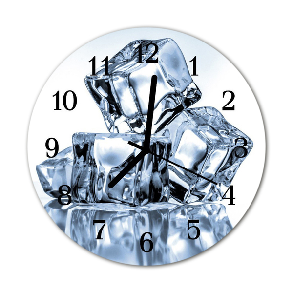 Glass Wall Clock Ice cream ice blue