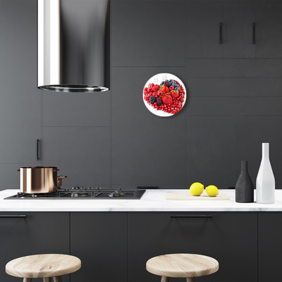 Glass Wall Clock Fruit fruit red
