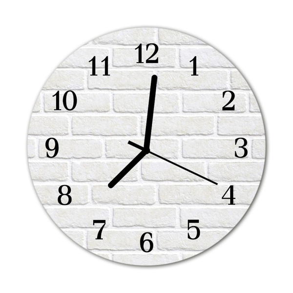 Glass Wall Clock Brick architecture white