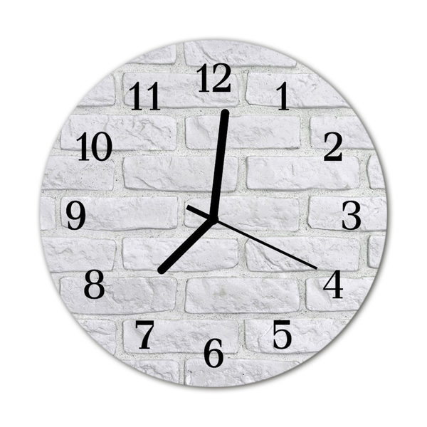 Glass Wall Clock Brick architecture white