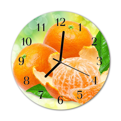 Glass Wall Clock Oranges fruit orange