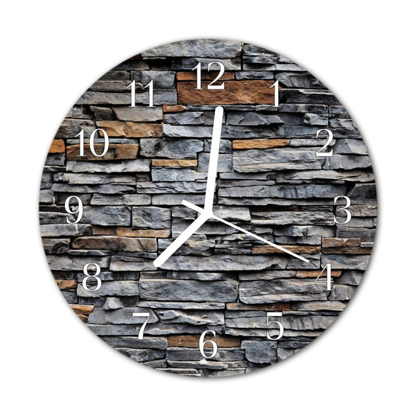 Glass Wall Clock Clinker architecture grey