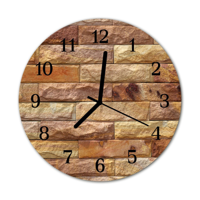 Glass Wall Clock Brick architecture brown