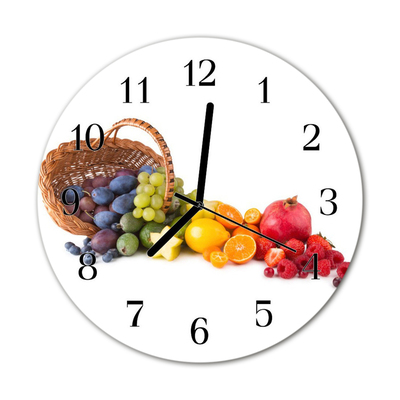 Glass Wall Clock Fruit fruit multi-coloured