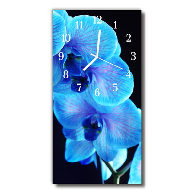 Glass Wall Clock Flower