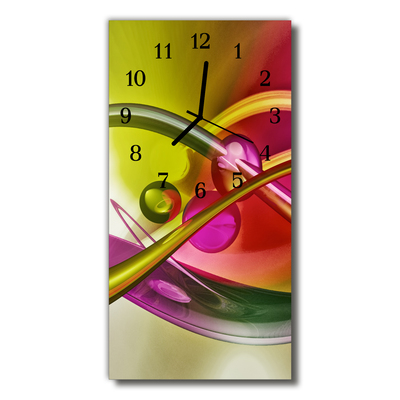 Glass Wall Clock Abstract