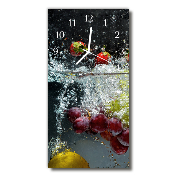Glass Wall Clock Fruit