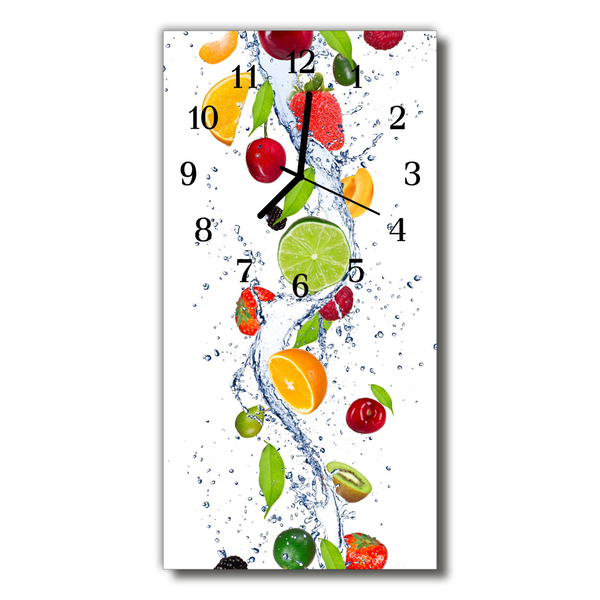 Glass Wall Clock Fruit