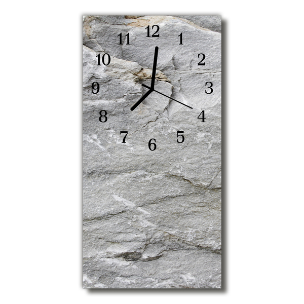 Glass Wall Clock Stone