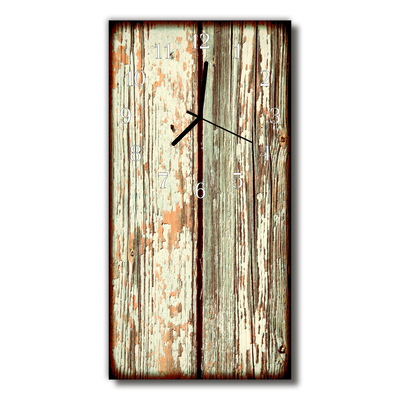 Glass Wall Clock Wooden wall