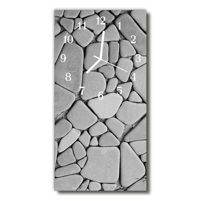 Glass Wall Clock Stones