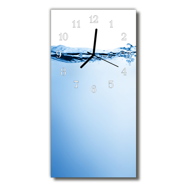 Glass Wall Clock Water