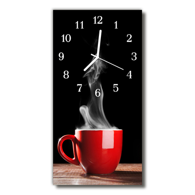 Glass Wall Clock Kaffe