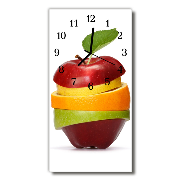 Glass Wall Clock Fruit