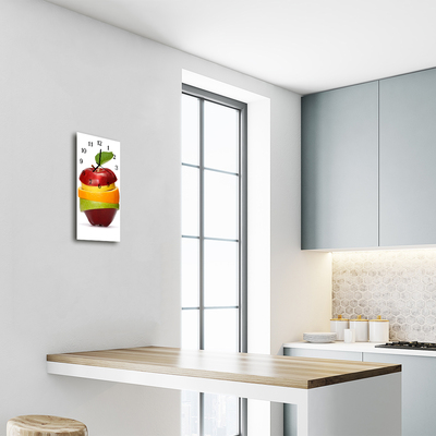 Glass Wall Clock Fruit